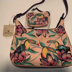 New Anuschka hand painted leather handbag.